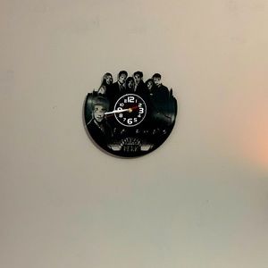 Friends vinyl cut clock.